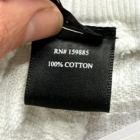 Bobi Los Angeles White Cotton Joggers NWT SZ Small